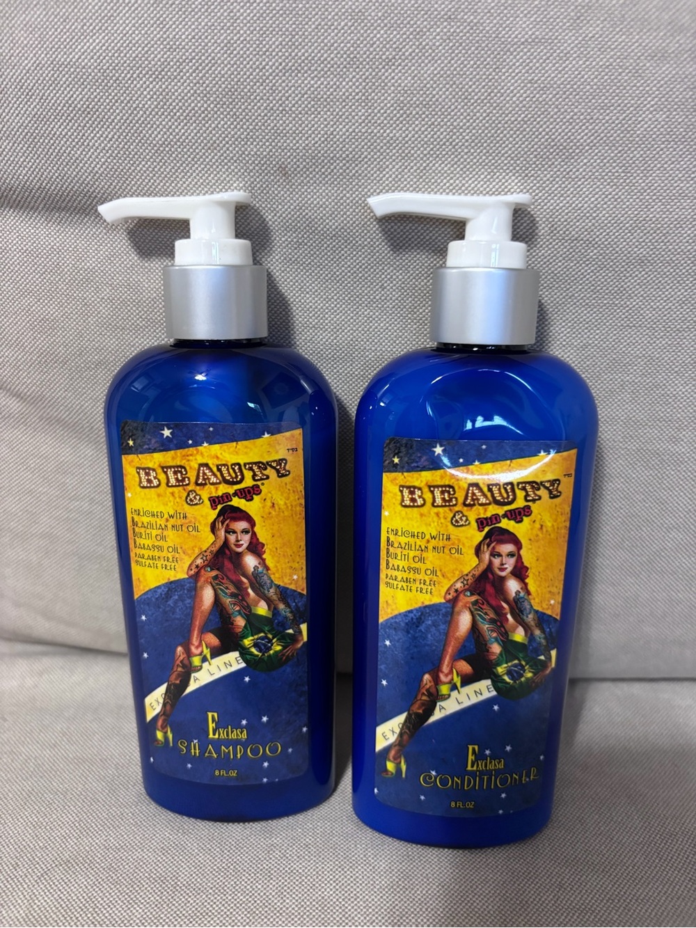 Beauty & Pin-Ups Exclasa Shampoo & Conditioner w/ Brazilian Nut Oil 8 oz DUO